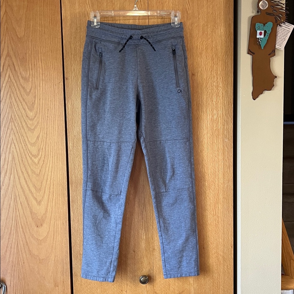 Gap Fit size 14 gray drawstring elastic waist zip pocket sweat pants sweats EUC